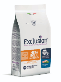 Exclusion Veterinary Diet Metabolic & Mobility Pork and Fibre Medium & Large Breed